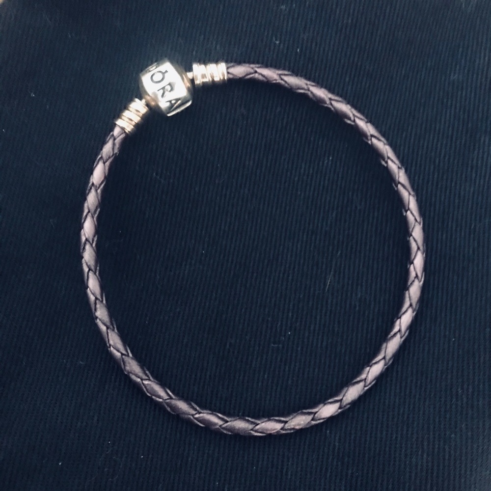 Pandora purple leather bracelet